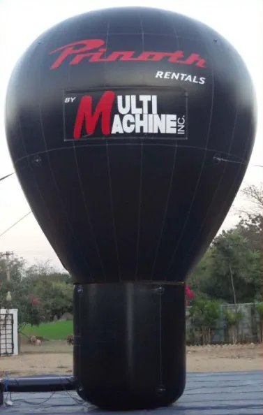 Black Rooftop Ad Prinoth Multi Machine Balloon - Advertising Balloons Gallery Image
