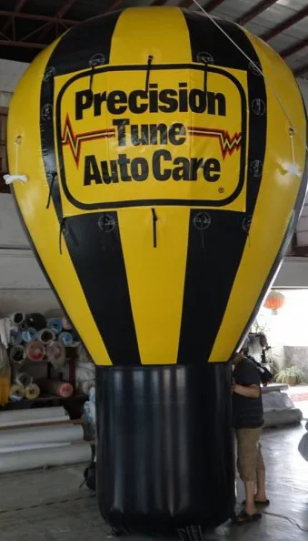 Black Yellow Rooftop Ad Precision Tune Auto Care Balloon - Advertising Balloons Gallery Image