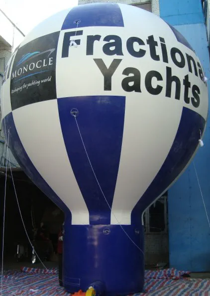 Blue White Rooftop Ad Fractoion Yachat Balloon - Advertising Balloons Gallery Image