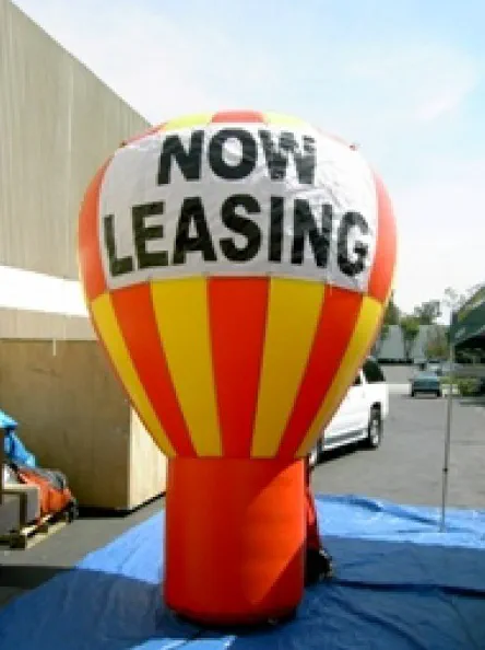 Orange Yellow Rooftop Ad Now Leasing Balloon - Advertising Balloons Gallery Image