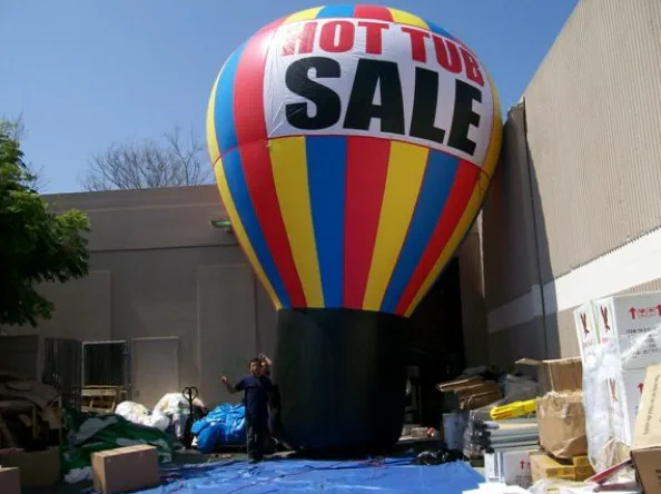 Red Black Pink Rooftop Ad Hot Tube Sale Balloon - Advertising Balloons Gallery Image