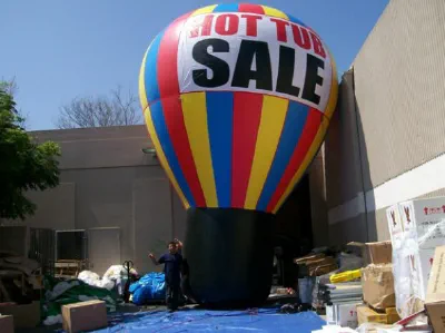 Red Black Pink Rooftop Ad Hot Tube Sale Balloon - Advertising Balloons Gallery Image