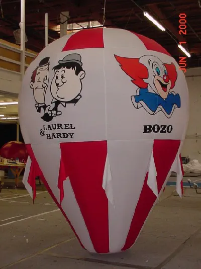 Red White Rooftop Ad Boza Balloon - Advertising Balloons Gallery Image