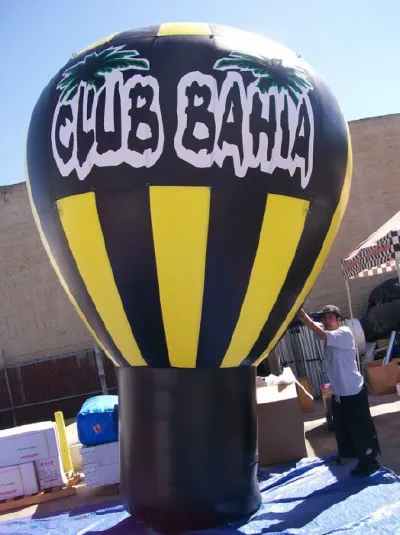 Yellow Black Rooftop Ad Club Bahiya Balloon - Advertising Balloons Gallery Image