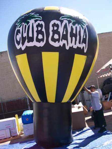 Yellow Black Rooftop Ad Club Bahiya Balloon - Advertising Balloons Gallery Image
