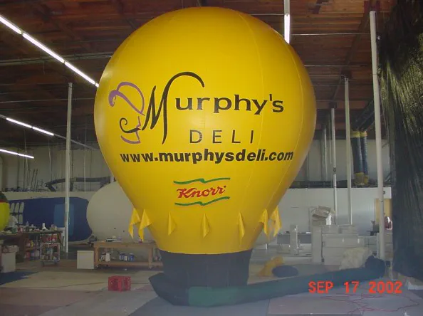 Yellow Rooftop Ad Murphy Balloon - Advertising Balloons Gallery Image