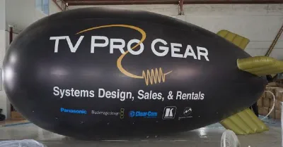 Black Advertising Tv Pro Gear Blimp - Helium Blimps Gallery Image