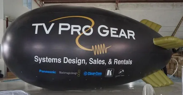 Black Advertising Tv Pro Gear Blimp - Helium Blimps Gallery Image