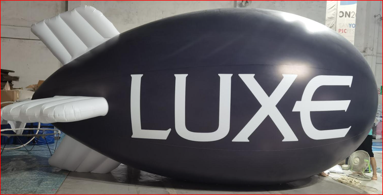 Black and White Trade Show Helium Blimp - Helium Blimps Gallery Image