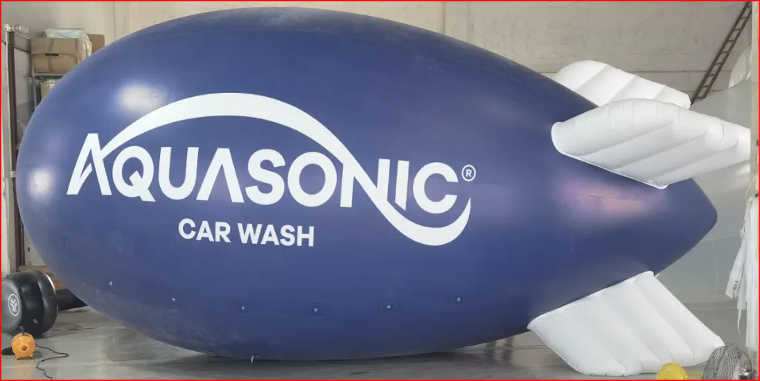 Car Wash Advertising Helium Blimp - Helium Blimps Gallery Image