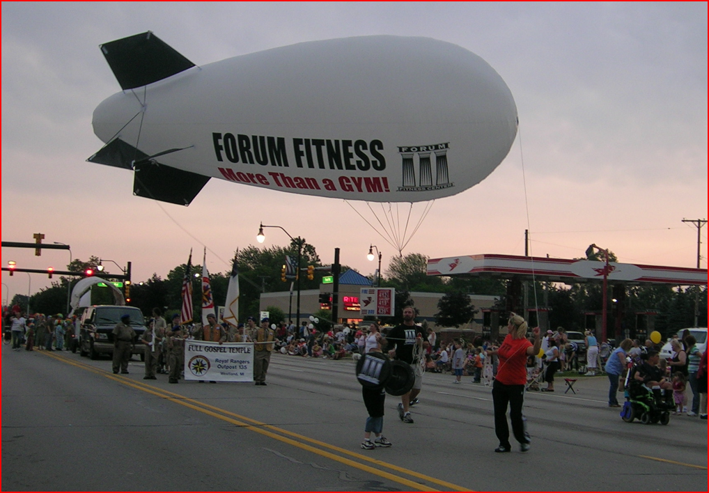 Parade Advertising Helium Blimp - Helium Blimps Gallery Image