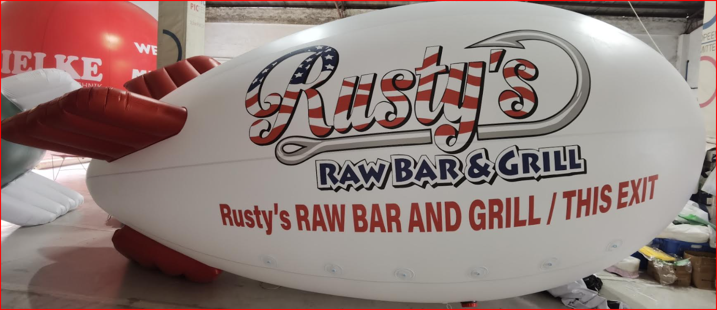 Restaurant and Bar Advertising Helium Blimp - Helium Blimps Gallery Image
