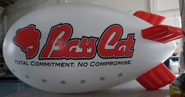 White Advertising Bass Cat Blimp - Helium Blimps Gallery Image