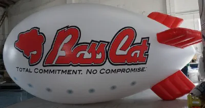 White Advertising Bass Cat Blimp - Helium Blimps Gallery Image