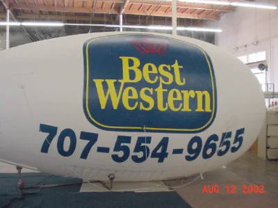 White Advertising Best Western Blimp - Helium Blimps Gallery Image