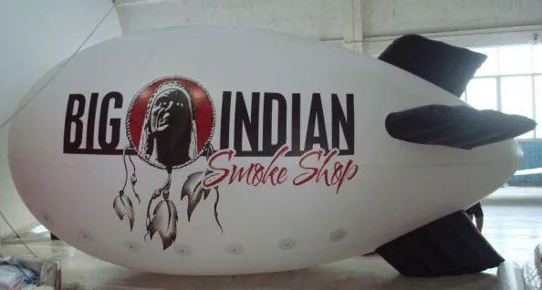 White Advertising Big Indian Smoke Shop Blimp - Helium Blimps Gallery Image