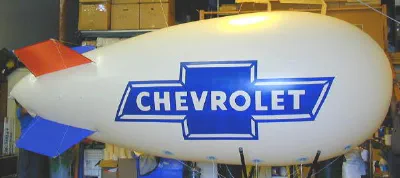 White Advertising Chevrolate Blimp - Helium Blimps Gallery Image