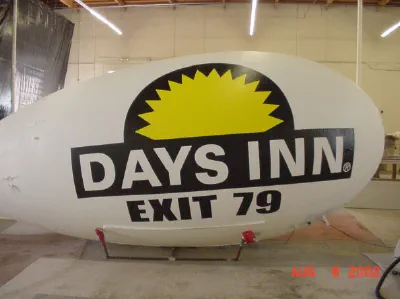 White Advertising Days Inn Blimp - Helium Blimps Gallery Image