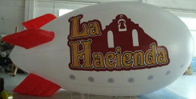 White Advertising La Hacienda Blimp - Helium Blimps Gallery Image