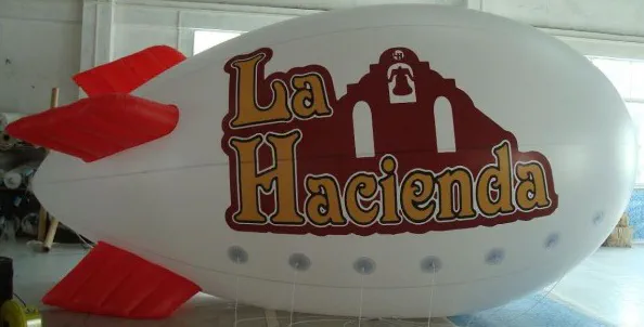 White Advertising La Hacienda Blimp - Helium Blimps Gallery Image