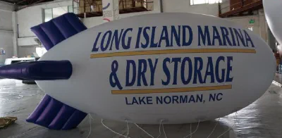 White Advertising Long Island Marina Dry Storage Blimp - Helium Blimps Gallery Image