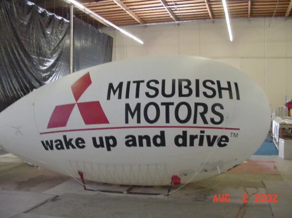 White Advertising Mitsubishi Motors Blimp - Helium Blimps Gallery Image