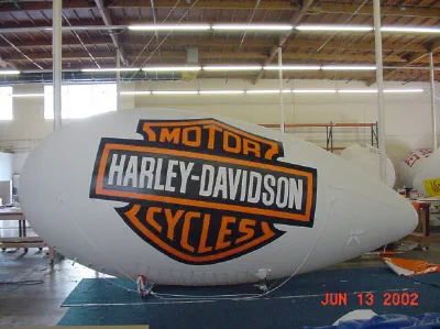 White Advertising Motor Harley Davidson Cycles Blimp - Helium Blimps Gallery Image