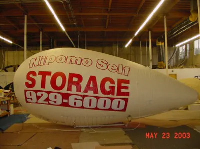 White Advertising Nipomo Self Storage Blimp - Helium Blimps Gallery Image