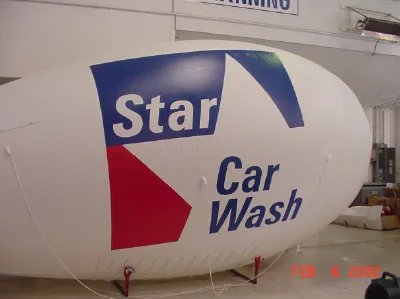 White Advertising Star Car Wash Blimp - Helium Blimps Gallery Image