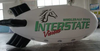 White Advertising Wholsale Fence Interstate Blimp - Helium Blimps Gallery Image