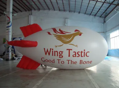 White Advertising Wing Tastic Good To The Bone Blimp - Helium Blimps Gallery Image