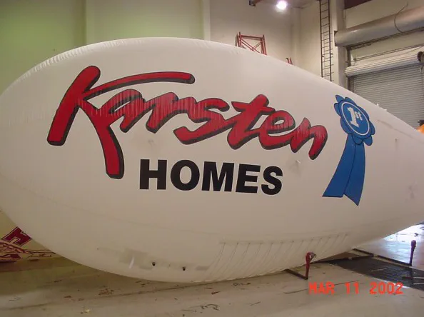 White Red Advertising Karsten Homes Blimp - Helium Blimps Gallery Image