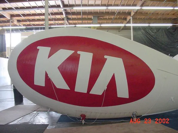 White Red Advertising Kia Blimp - Helium Blimps Gallery Image