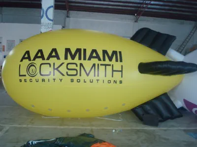 Yellow Advertising Aaa Miami Locksmith Blimp - Helium Blimps Gallery Image