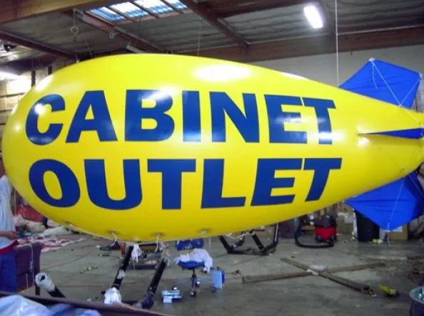 Yellow Cabinet Outlet Blimp - Helium Blimps Gallery Image