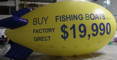 Yellow Fishing Boats Blimp - Helium Blimps Gallery Image