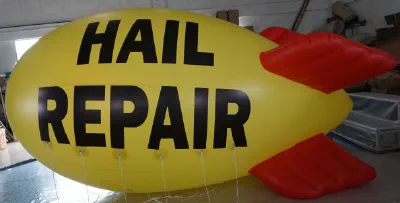 Yellow Hail Repair Blimp - Helium Blimps Gallery Image