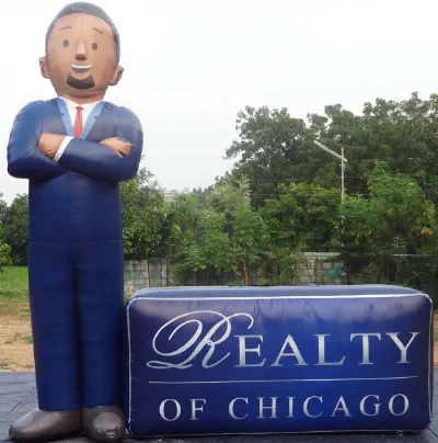 Black Blue White Custom Realty Of Chicago Inflatable - Custom Inflatables Gallery Image