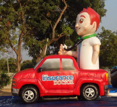 Black Red Custom Insurance Doctor Inflatable - Custom Inflatables Gallery Image