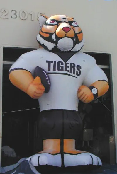 Black White Custom Tigers Inflatable - Custom Inflatables Gallery Image