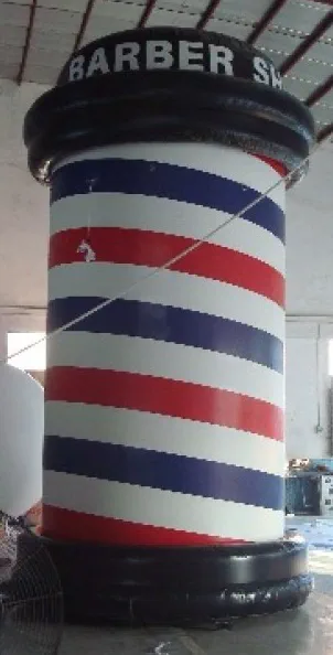 Black White Purple Red Custom Barber Inflatable - Custom Inflatables Gallery Image