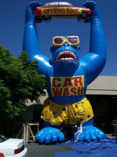 Blue Custom Car Wash Inflatables - Custom Inflatables Gallery Image