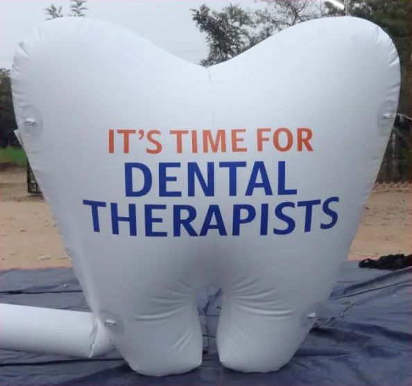 Blue White Custom Dental Therapis Inflatable - Custom Inflatables Gallery Image