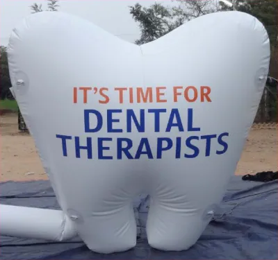 Blue White Custom Dental Therapis Inflatable - Custom Inflatables Gallery Image