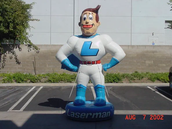 Blue White Custom Laserman Inflatable - Custom Inflatables Gallery Image