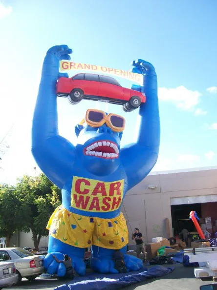Blue Yellow Custom Car Wash Inflatables - Custom Inflatables Gallery Image