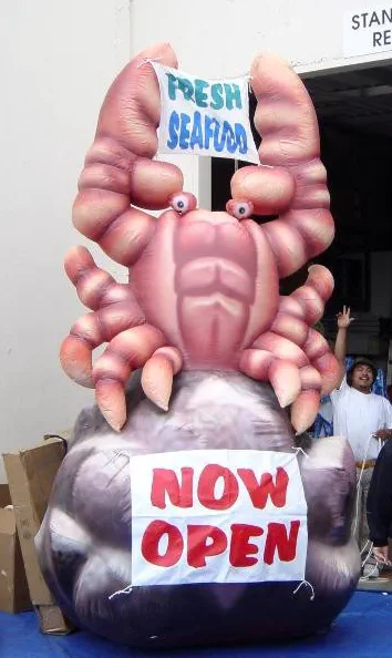 Brown Custom Fresh Seafood Inflatable - Custom Inflatables Gallery Image