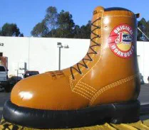 Brown Yellow Custom Original Workboots Inflatable - Custom Inflatables Gallery Image