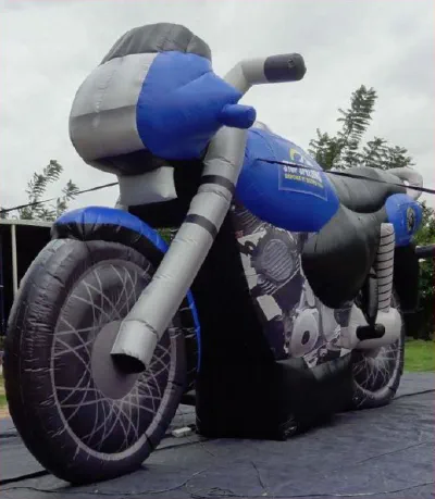 Cement Colour Blue Custom Stop Speeding Inflatable - Custom Inflatables Gallery Image