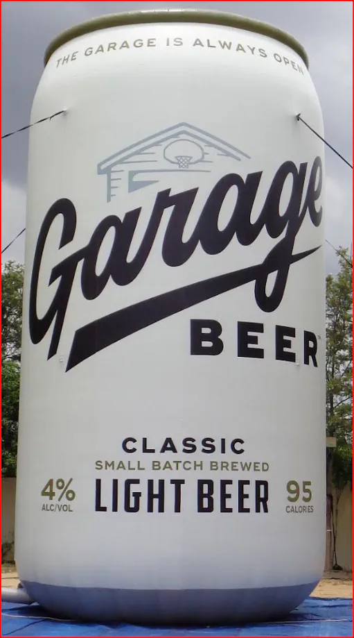 25ft Custom Inflatable Giant Beer Can Replica - Custom Inflatables Gallery Image
